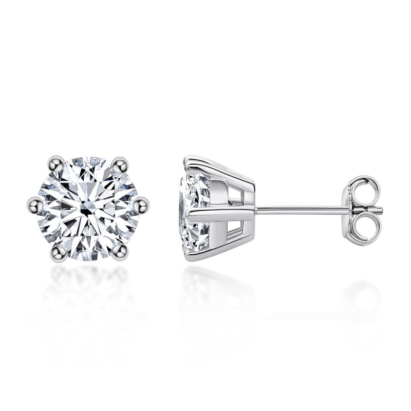 Classic Moissanite Solitaire Studs