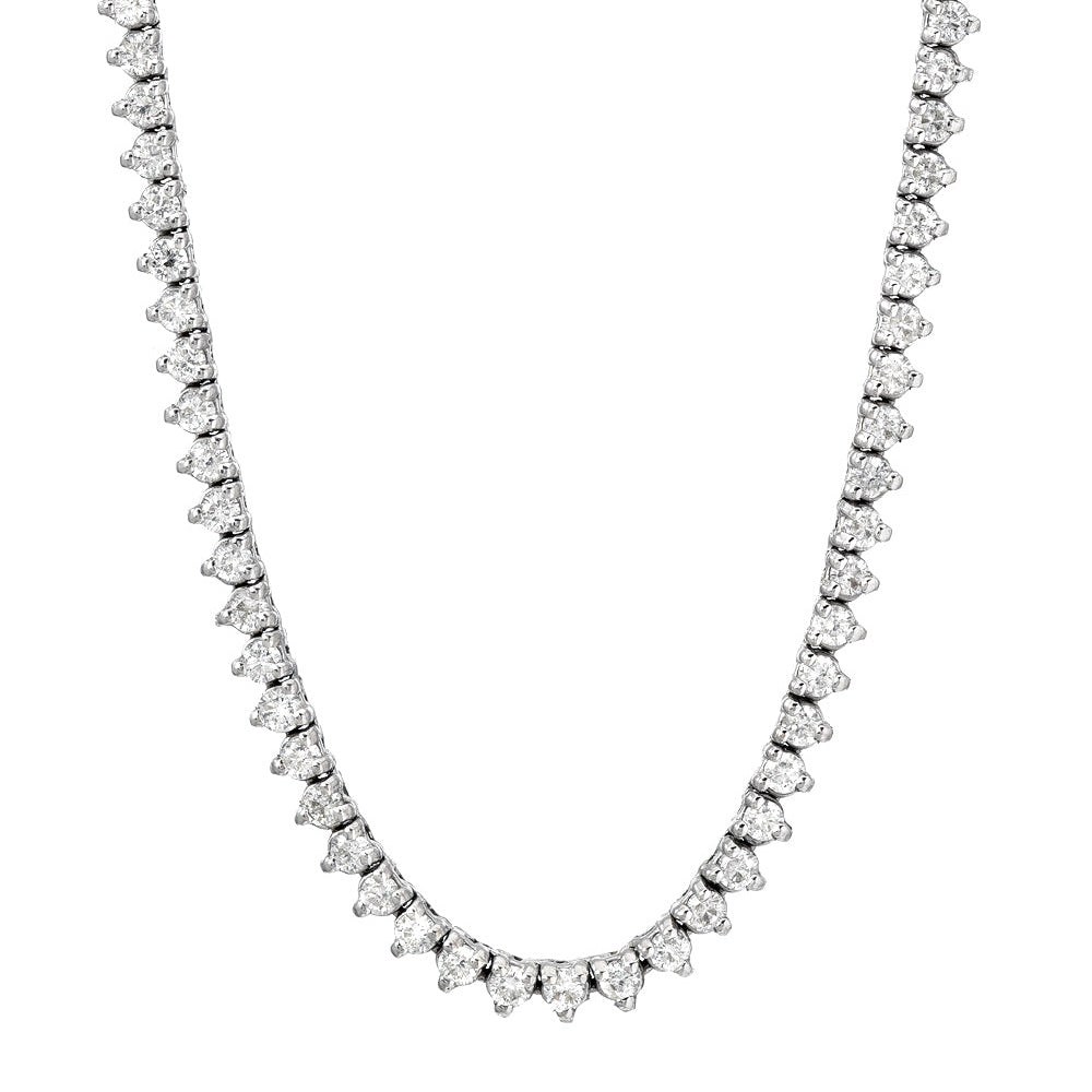 Moissanite Victoria Setting Timeless Tennis Necklace