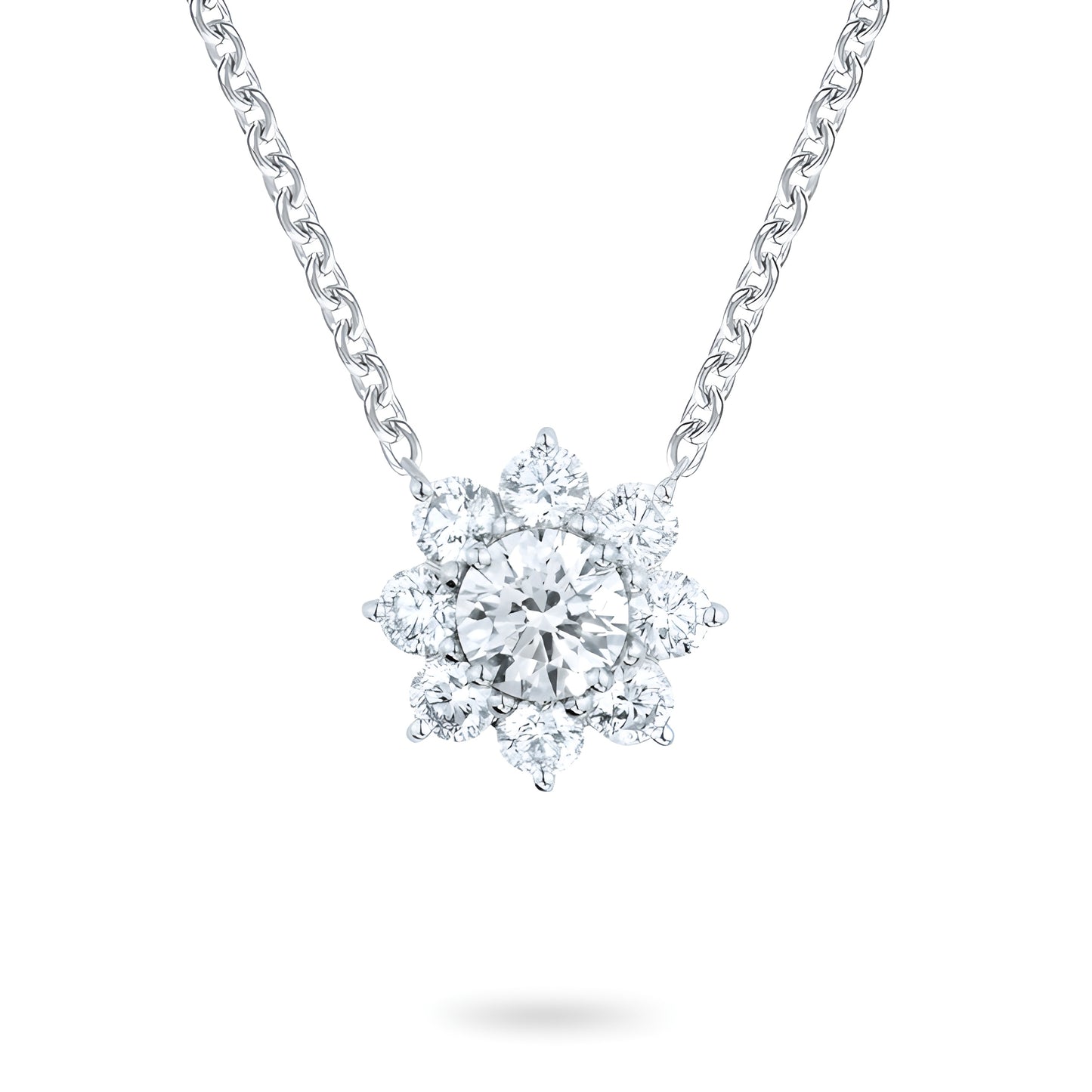 Stunning Sunflower Moissanite Necklace