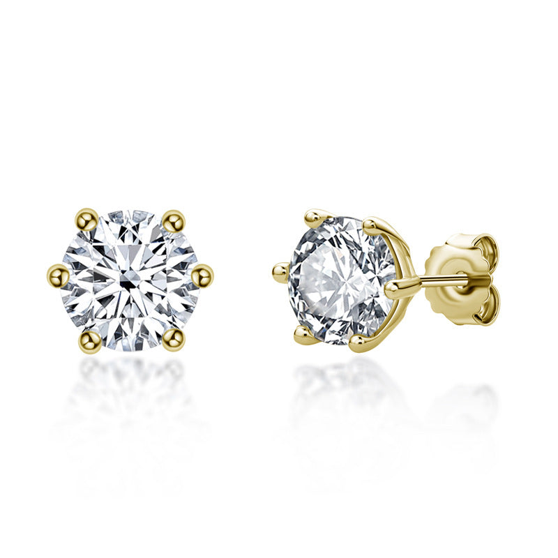 Classic Moissanite Solitaire Studs