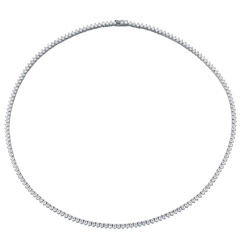 Moissanite Victoria Setting Timeless Tennis Necklace