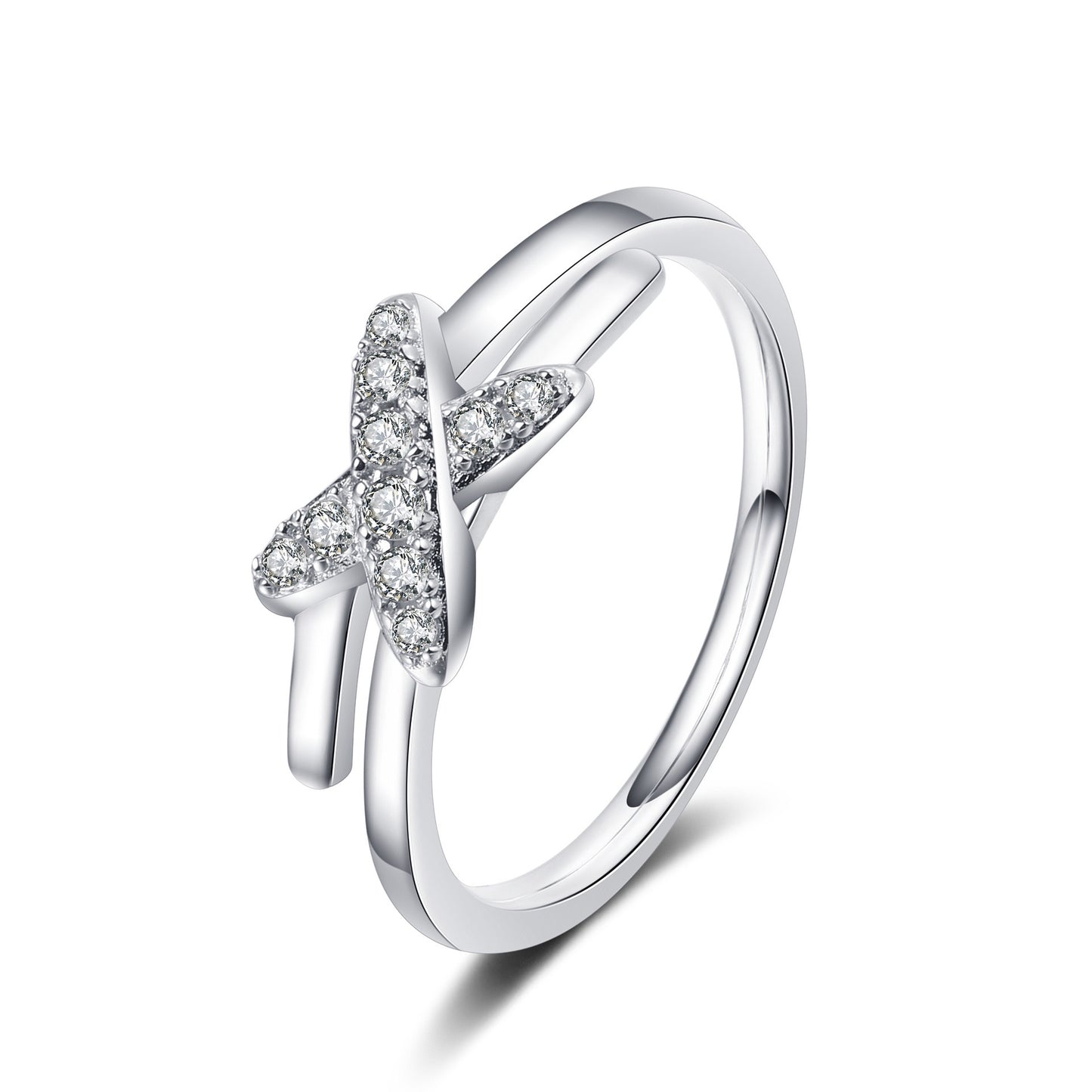 Ethereal Moissanite X-Band Ring