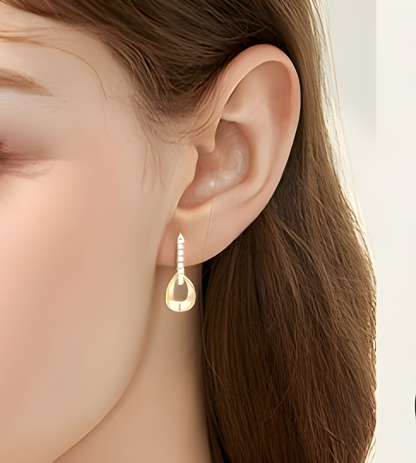 Dazzling Double Hoop Earrings in Gold Finish