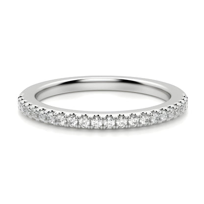 Moissanite Thin Wedding Band