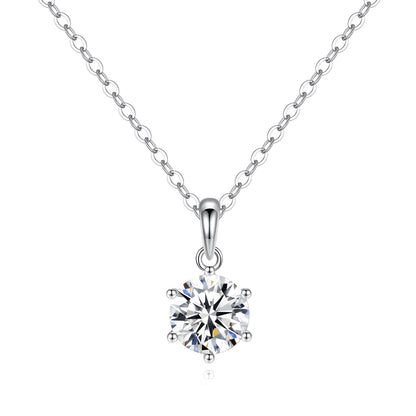 Classic Solitaire Moissanite Necklace