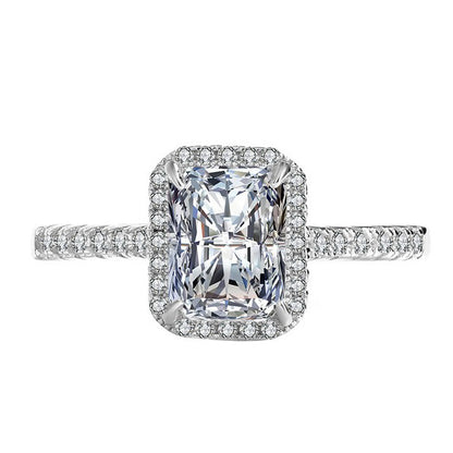 Elegant 2ct Moissanite Radiant Cut Ring