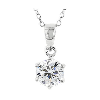 Classic Solitaire Moissanite Necklace