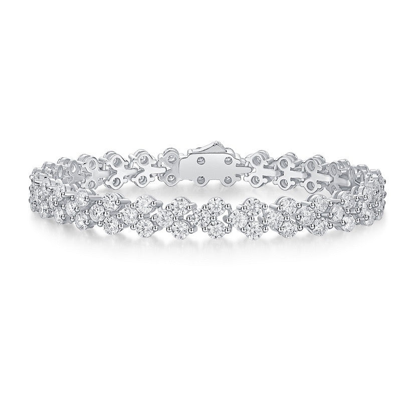 Stunning Heart-Shaped Moissanite Bracelet 6.5inch