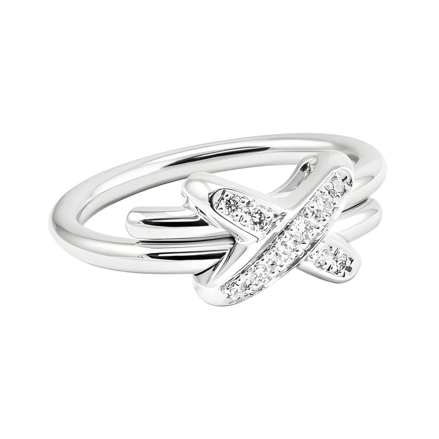 Ethereal Moissanite X-Band Ring