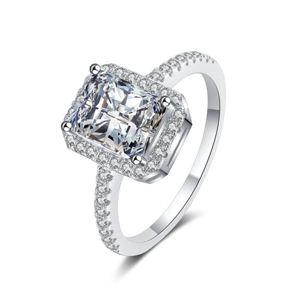 Elegant 2ct Moissanite Radiant Cut Ring