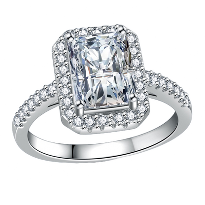 Elegant 2ct Moissanite Radiant Cut Ring