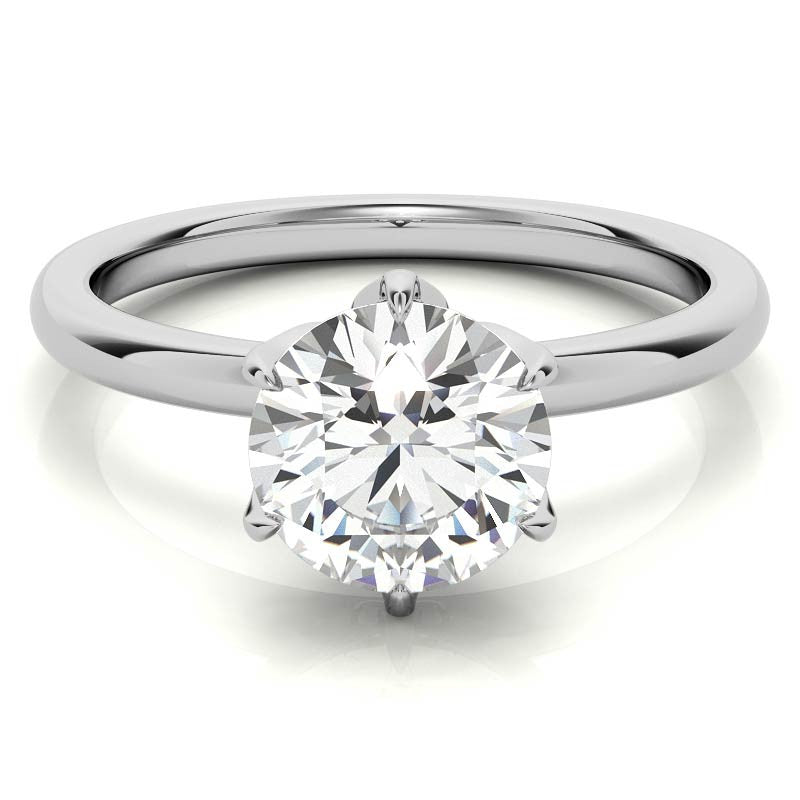 Classic Solitaire Moissanite Engagement Ring