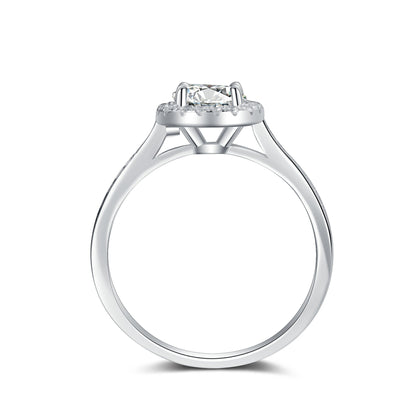 Elegant Cushion Halo Moissanite Engagement Ring
