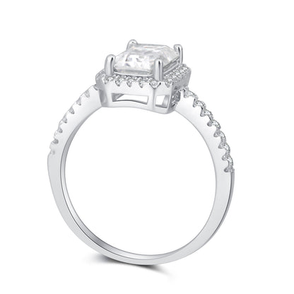 Refined 2ct Moissanite Emerald Cut Ring
