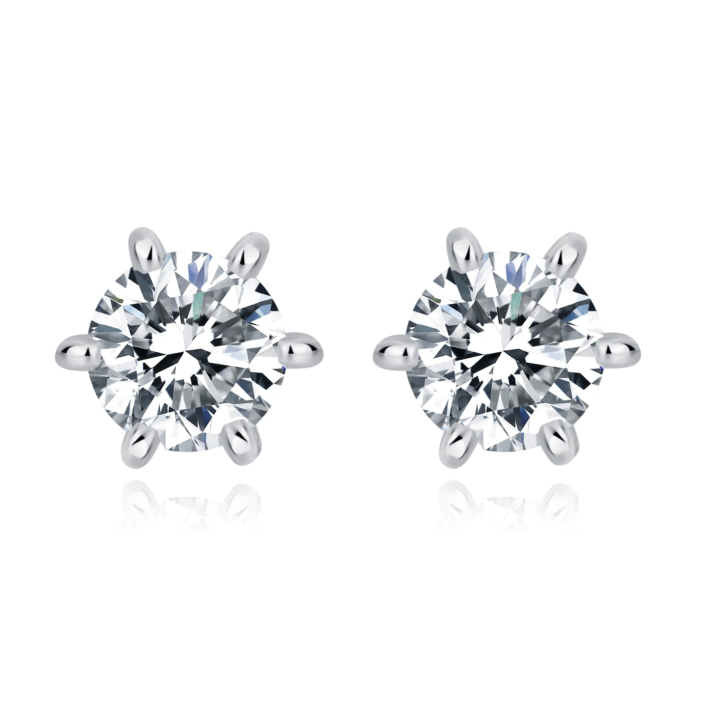 Moissanite Solitaire Screwback Earrings